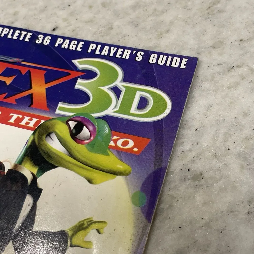 Gex 3D Enter the Gecko PS1 Game complete 36 Page Players Guide Strategy Book